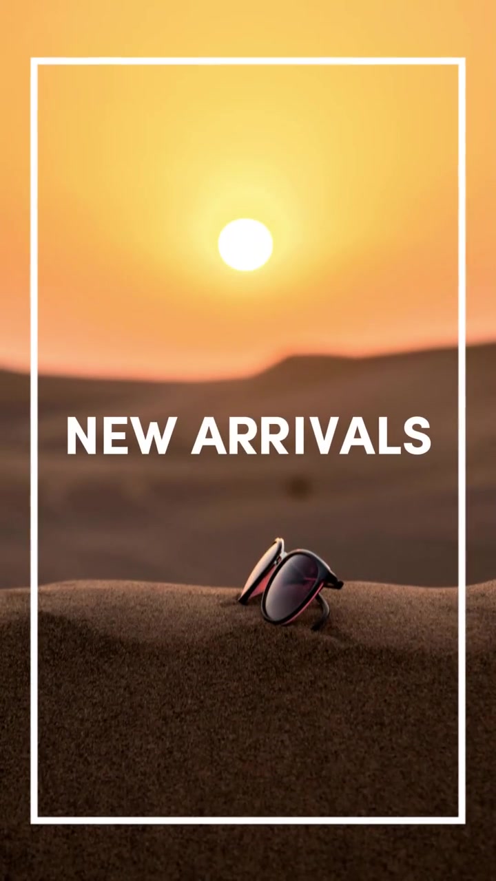 Still from a retail “new arrivals” promo video.
